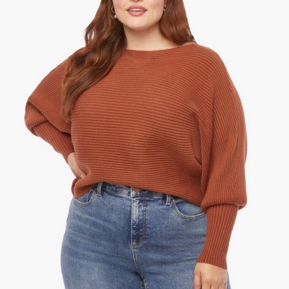 JustFab Blouson Waist Length Sweater